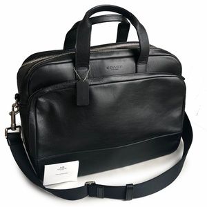 Coach Bag Hamilton Commuter Bag Messenger Brief Black Leather Style #F72224 NWOT